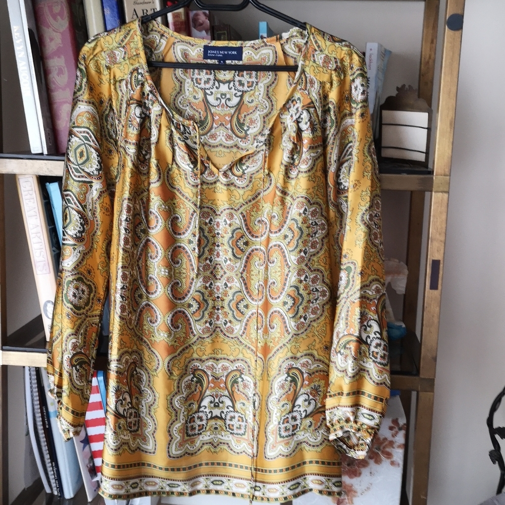 Jones New York bohemian silk-like tunic